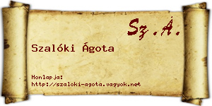 Szalóki Ágota névjegykártya